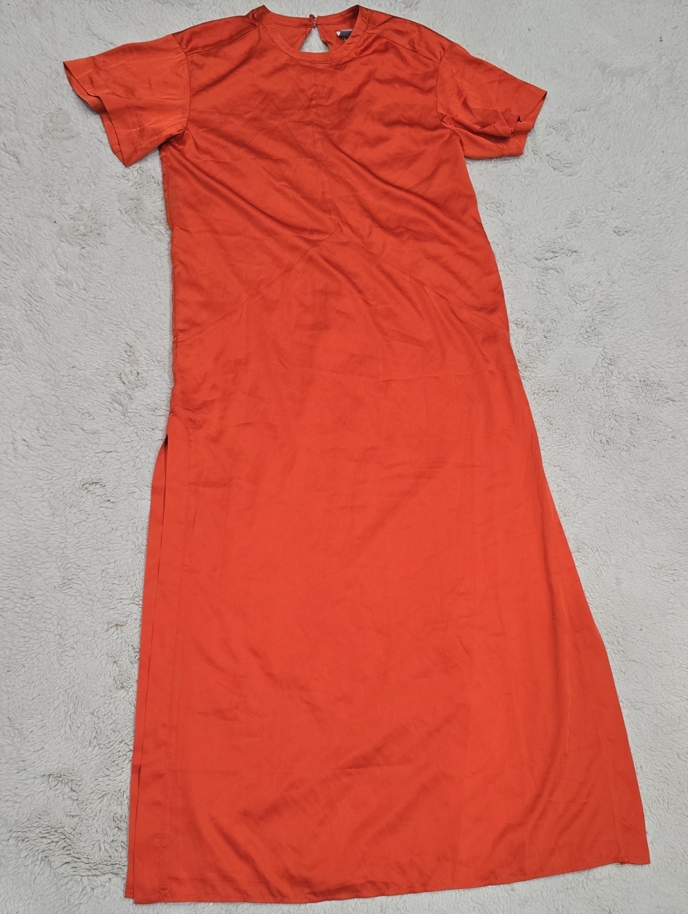 BHLDN Orange Short-Sleeve Maxi Dress